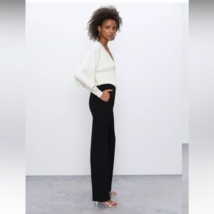 ARITZIA BABATON Serif Pant Black High Rise Wide Leg Sz Med